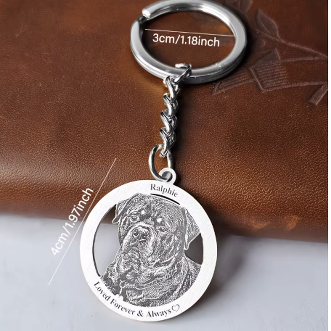 Porte-clés chien personnalisé lifestyle